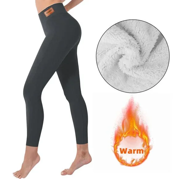 Women's Winter Sherpa Fleece Lined Leggings Thick Cashmere Warm Thermal Pants - Picture 4 of 7